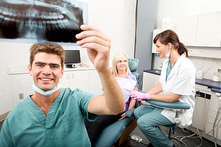dental hygienist smiling